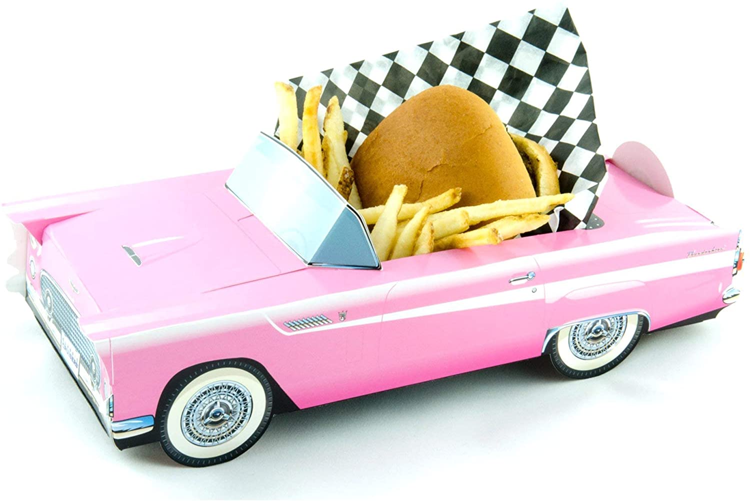 Pink Classic Car Food Boxes 
