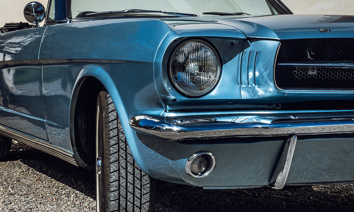 Classic American Car in Blue