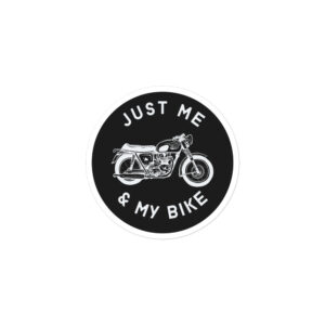 Just Me and My Bike Sticker