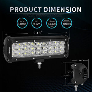 OEDRO® 9" 108W LED Light Bar Tri-Row